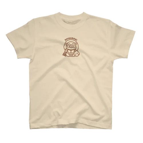 「滋賀のもん」信楽焼の狸 淡色スタンダードTシャツ Regular Fit T-Shirt