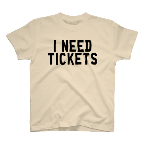 I NEED TICKETS - BLACK LOGO スタンダードTシャツ