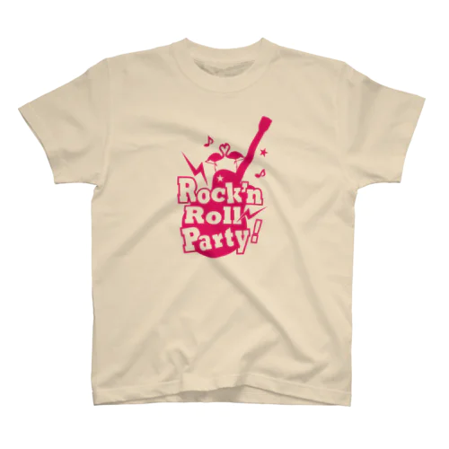 Rock'n Roll Party pink スタンダードTシャツ