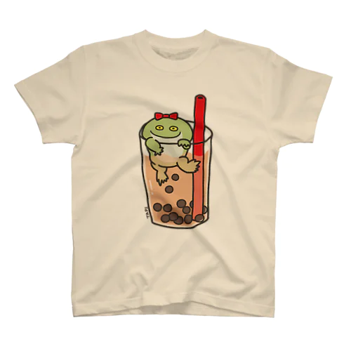 タピオカミルクティー カエル味 スタンダードTシャツ