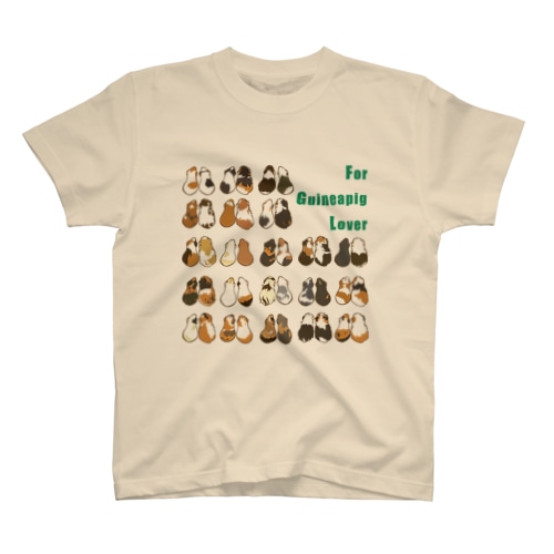 シンプルモルモット２背面 Regular Fit T-Shirt