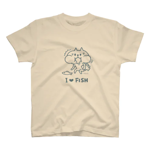 I Love Fish(blue) スタンダードTシャツ