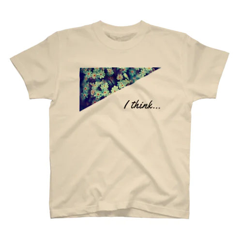 水色の花シリーズ Regular Fit T-Shirt