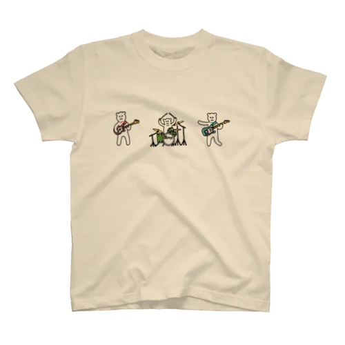 3ピースバンドのクマグマ スタンダードTシャツ