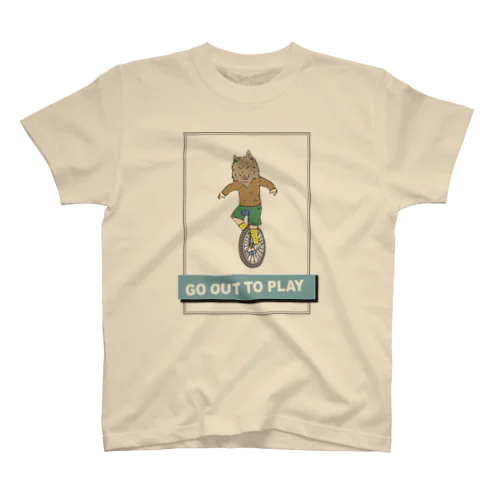 one 一匹狼一輪車 スタンダードTシャツ