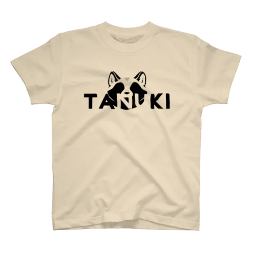 シルエットTANUKI（黒） Regular Fit T-Shirt