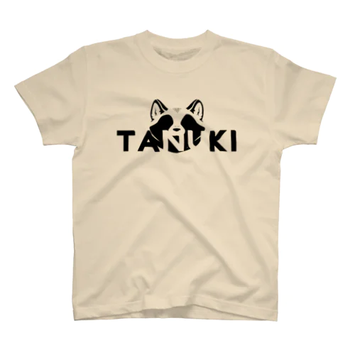 シルエットTANUKI（黒） スタンダードTシャツ