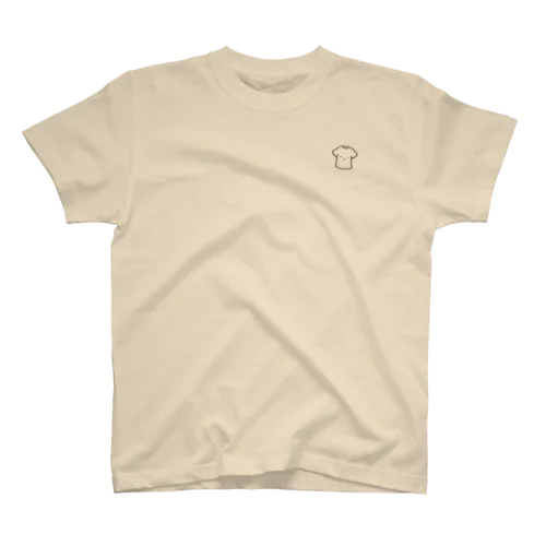 Tシャツ柄のTシャツ【茶色の線】【線画】【ワンポイントイラスト】【顔】 Regular Fit T-Shirt