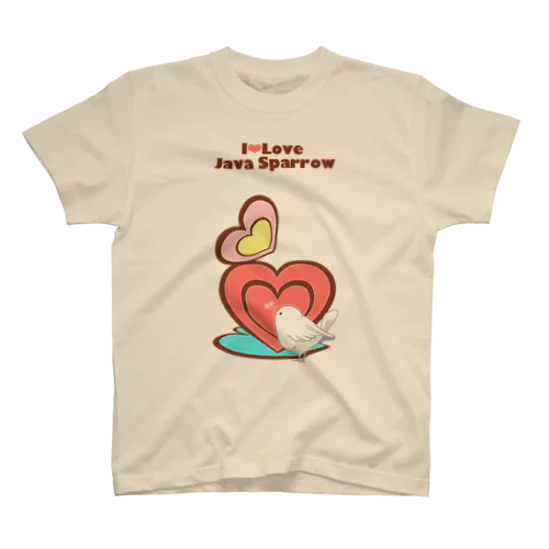 I♡Love白文鳥 スタンダードTシャツ