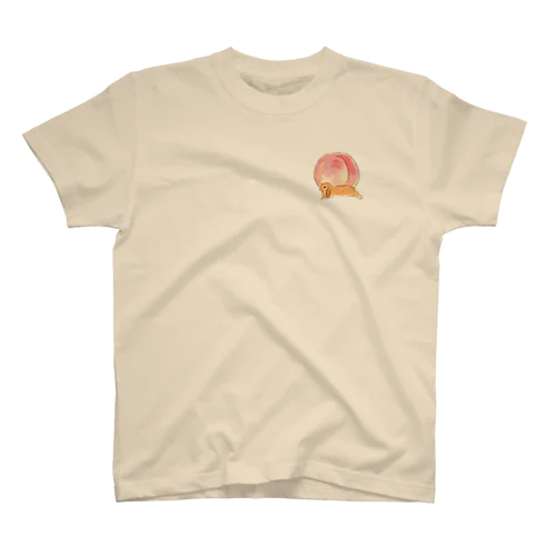 桃とうさぎさん（オレンジロップ） スタンダードTシャツ