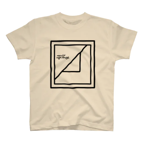 牛天使黒文字シンプル 티셔츠