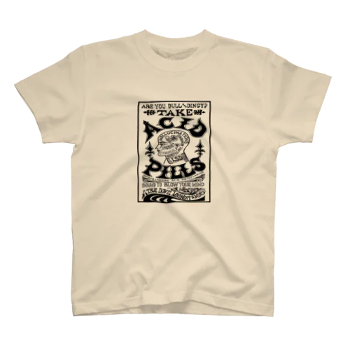 TAKE ACID PILLS_BLK スタンダードTシャツ