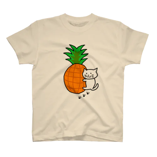 しろねことパイナップル Regular Fit T-Shirt