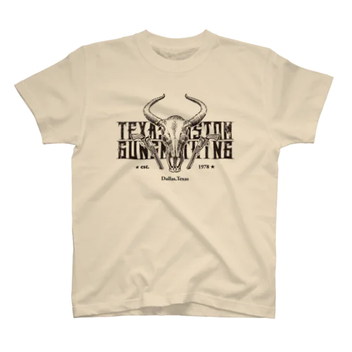 TEXAS CUSTOM GUNSMITHING BULL SKULL_No.3 スタンダードTシャツ