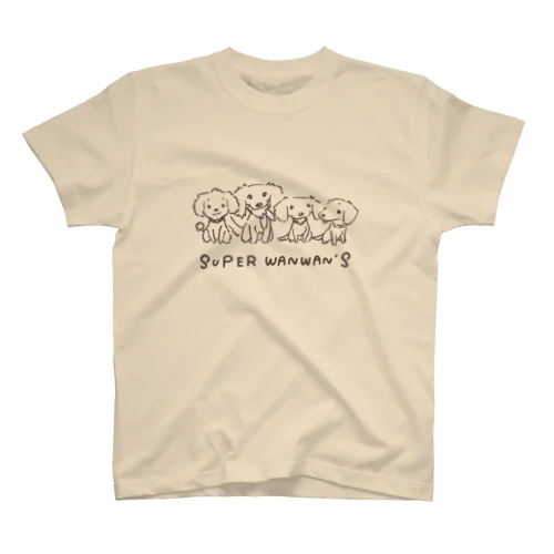 わんわんズ（家族写真風） スタンダードTシャツ