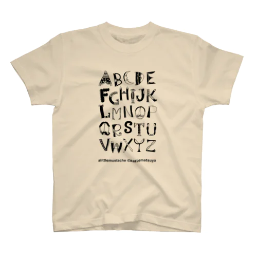 モノクロアルファベット Regular Fit T-Shirt