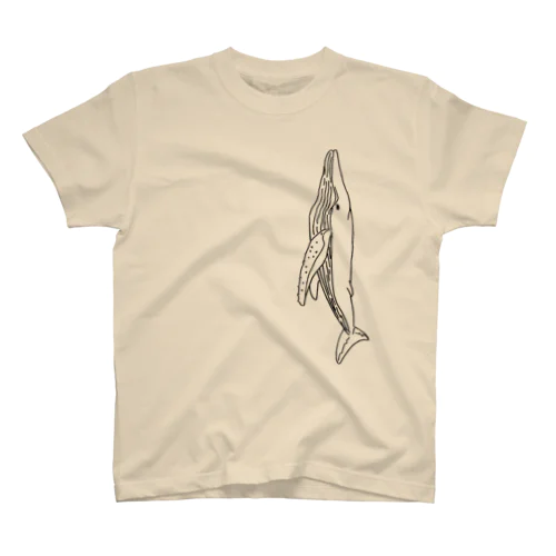 クジラ（黒） Regular Fit T-Shirt