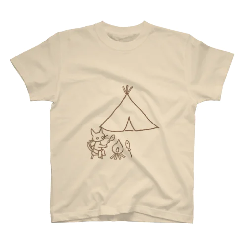キャンプ　茶 Regular Fit T-Shirt
