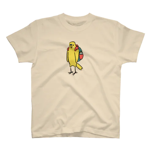 バックパックのインコ(イエロー) スタンダードTシャツ