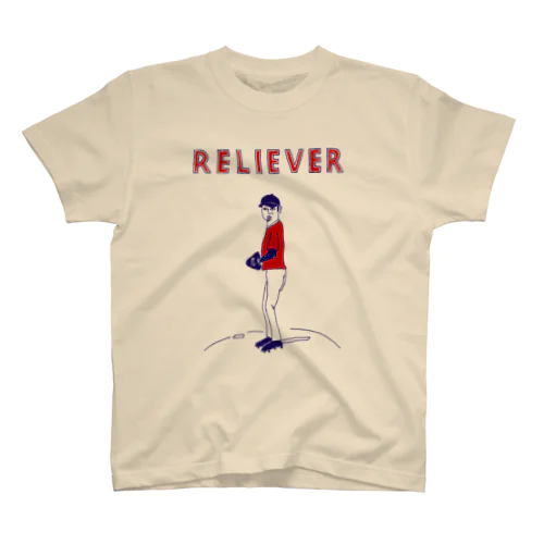 野球デザイン「中継ぎ」（Tシャツ・パーカー・グッズ・ETC） Regular Fit T-Shirt