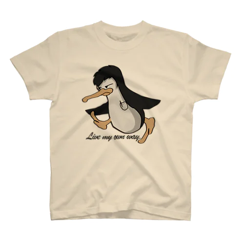 イケメンペン太 ペンギン PENGUIN 胸ポケットにボールペン Regular Fit T-Shirt
