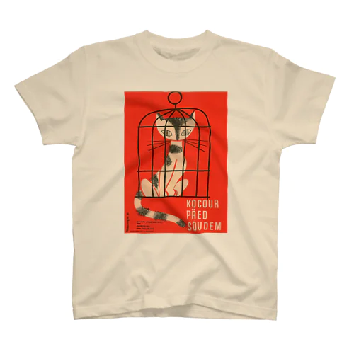 チェコ　映画「Veliko sudjenje」ポスター　籠猫 Regular Fit T-Shirt