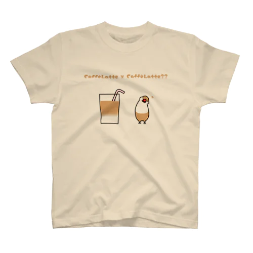 カフェラテ文鳥（クリーム文鳥） スタンダードTシャツ