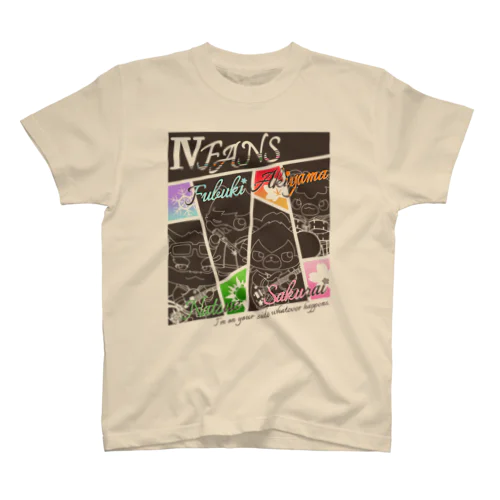 ﾎﾟｽﾀｰ風ﾃﾞｻﾞｲﾝのⅣFANS(ブラウン) Regular Fit T-Shirt