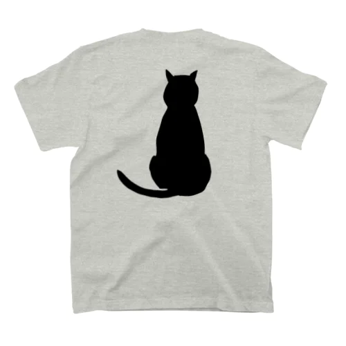 うしろすがたの黒猫(背面) Regular Fit T-Shirt