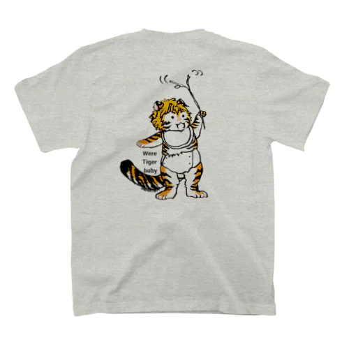 棒で遊ぶワータイガーベビー(単色) Regular Fit T-Shirt