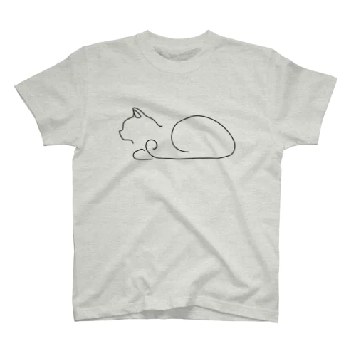 横香箱シンプル黒猫 Regular Fit T-Shirt