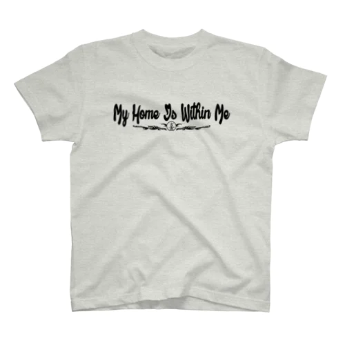 My Home Is Within Me（黒文字） スタンダードTシャツ