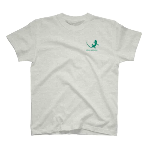 ヤモリ シルエット ロゴ ( ターコイズグリーン )  スタンダードTシャツ