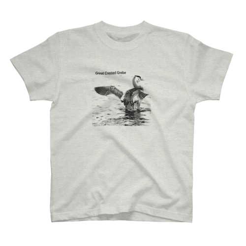 カンムリカイツブリ冬羽 Regular Fit T-Shirt