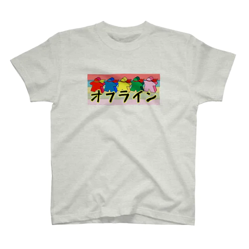 オフラインロゴ（背景有） Regular Fit T-Shirt