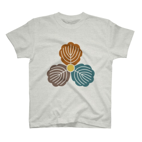 ［色重ね家紋］三つ柏 Regular Fit T-Shirt