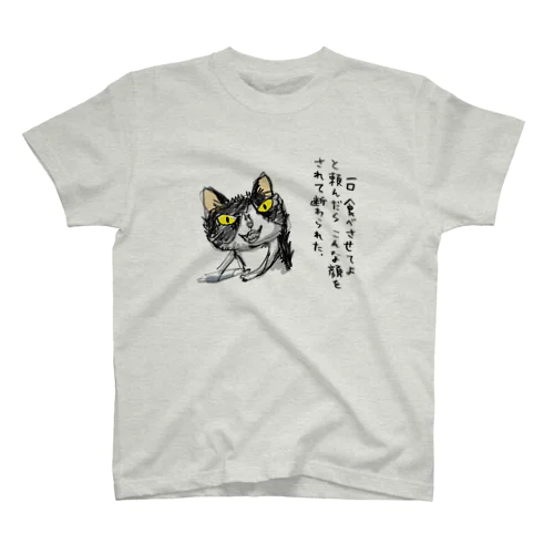 ネコラーメン こんな顔で断られた スタンダードTシャツ