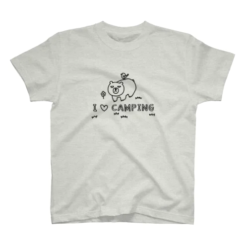 I LOVE CAMPING（黒） スタンダードTシャツ
