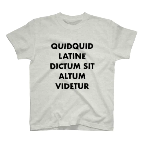 QUIDQUID LATINE DICTUM SIT ALTUM VIDETUR Regular Fit T-Shirt