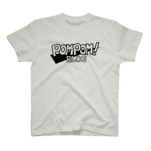 Pom Pom Blog Logo 2nd（black） Regular Fit T-Shirt