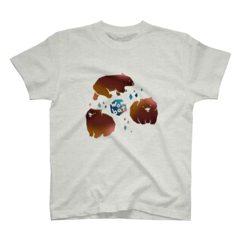 注染風ウォンバット　渋色焦茶 Regular Fit T-Shirt
