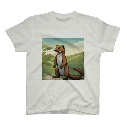 動物シリーズ18：イタチ スタンダードTシャツ