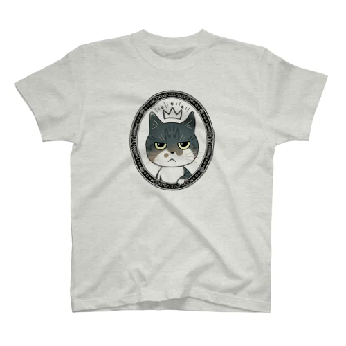 なめこちゃんTシャツ(肖像画/白黒) Regular Fit T-Shirt