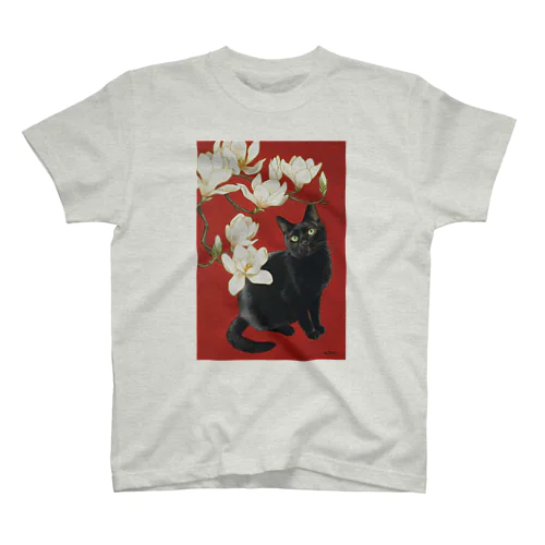 マグノリアと黒猫 Regular Fit T-Shirt