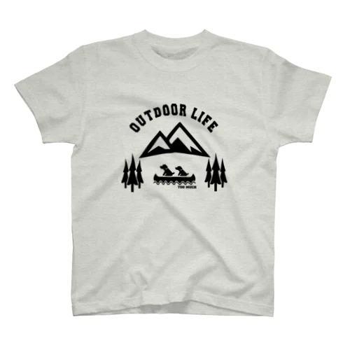 OUTDOOR LIFE黒 スタンダードTシャツ