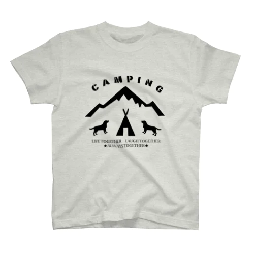 CAMPING　黒 スタンダードTシャツ