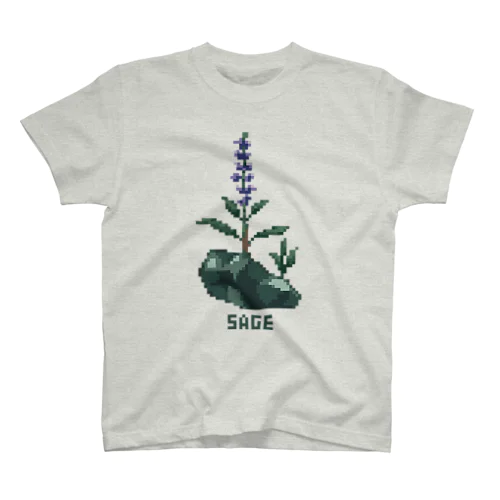 鉱石×植物ドット　セージ Regular Fit T-Shirt