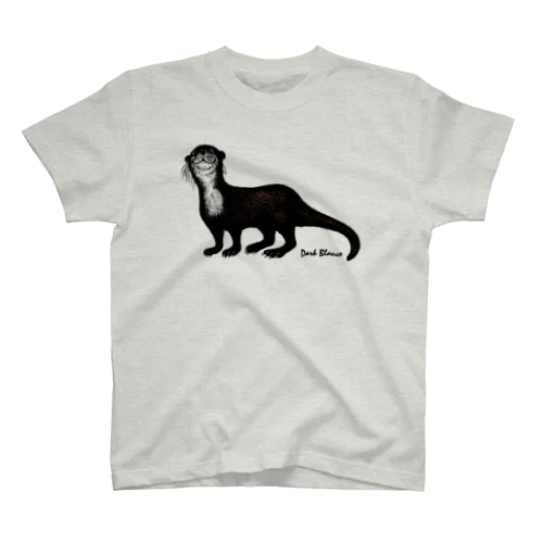 Dark blanco "Otter" Regular Fit T-Shirt
