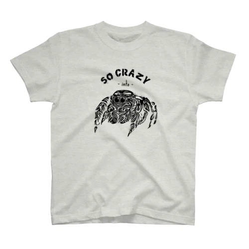 Jumping Spider 1_mono_white スタンダードTシャツ