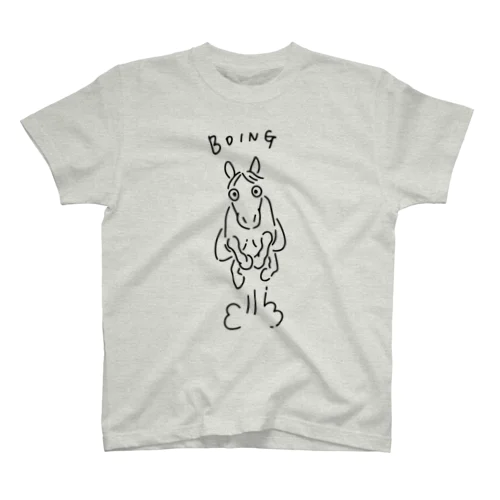 BOING ぴょ〜ん馬 ブラックライン Regular Fit T-Shirt
